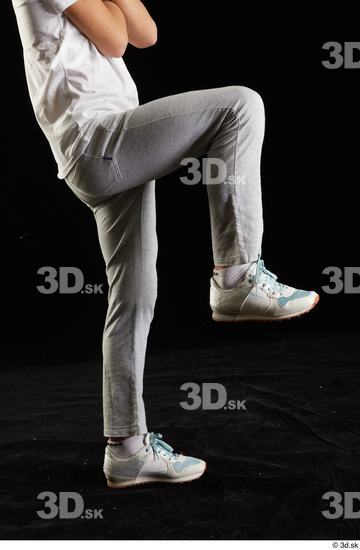 Leg Man White Sports Sweatsuit Studio photo references