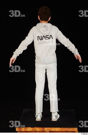 Whole Body Man White Sports Sweatsuit Slim Standing Studio photo references