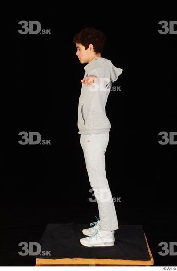 Whole Body Man T poses White Sports Sweatsuit Slim Standing Studio photo references