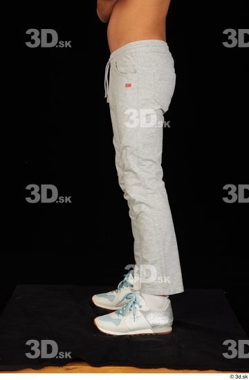 Leg Man White Sports Sweatsuit Slim Studio photo references