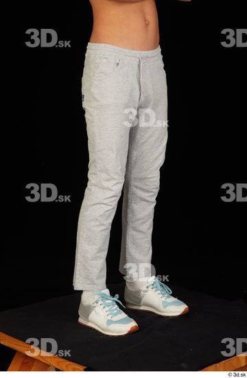 Leg Man White Sports Sweatsuit Slim Studio photo references