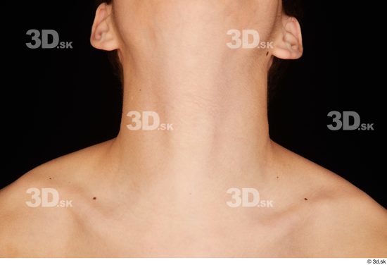 Neck Man White Nude Slim Studio photo references