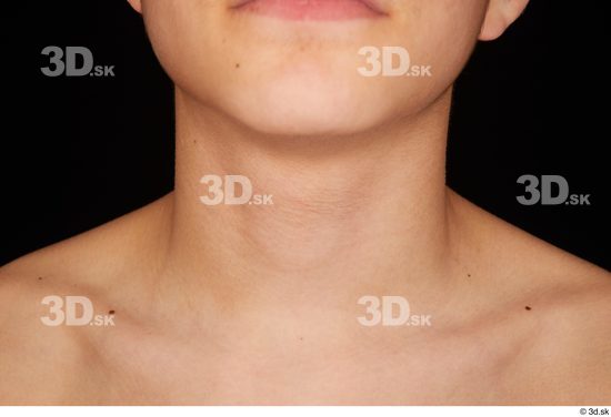 Neck Man White Nude Slim Studio photo references