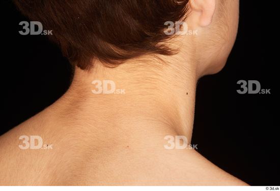 Neck Man White Nude Slim Studio photo references