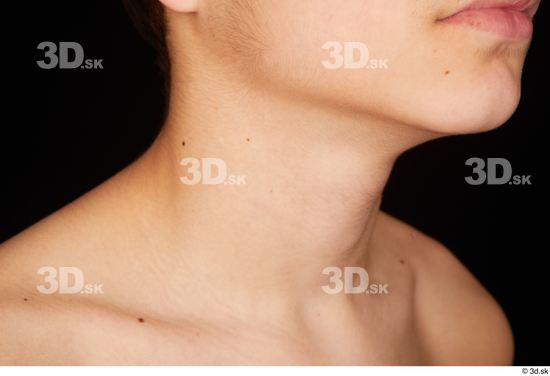 Neck Man White Nude Slim Studio photo references