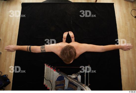 Whole Body Man T poses White Nude Average Kneeling Top Studio photo references