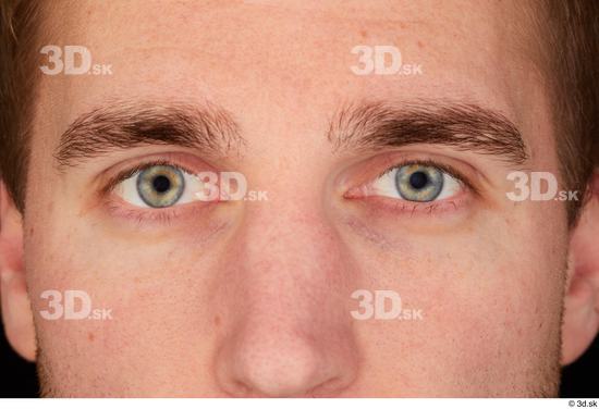 Eye Man White Average Studio photo references