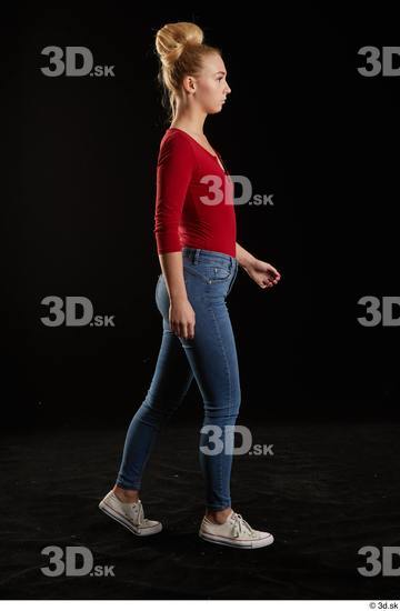 Woman White Slim Female Studio Poses