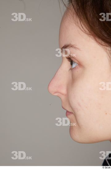 Nose Woman White Casual Slim Street photo references