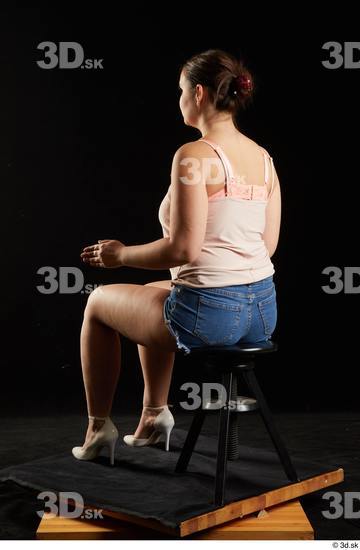 Woman White Chubby Female Studio Poses