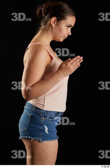 Woman White Chubby Female Studio Poses