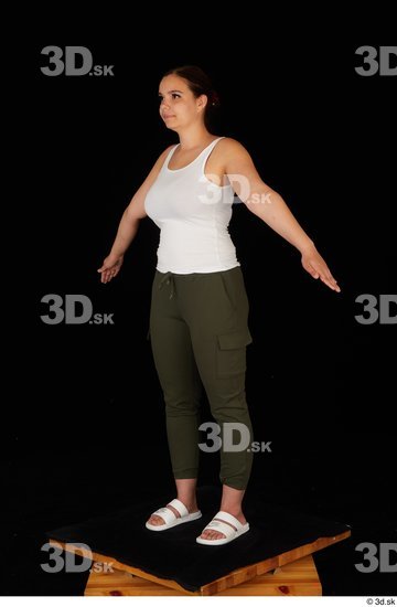 Woman White Chubby Female Studio Poses