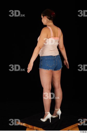 Woman White Chubby Female Studio Poses