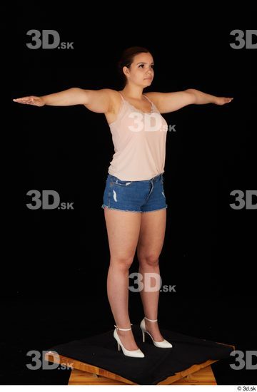 Woman White Chubby Female Studio Poses