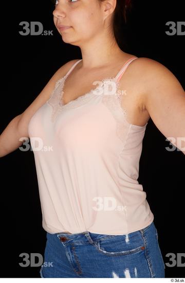 Woman White Chubby Female Studio Poses