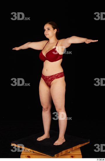 Woman White Chubby Female Studio Poses