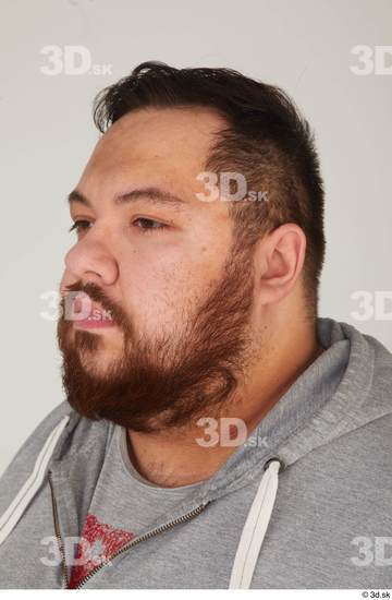 Head Man White Casual Overweight Bearded Street photo references