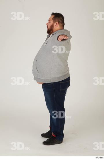 Whole Body Man T poses White Casual Overweight Standing Street photo references