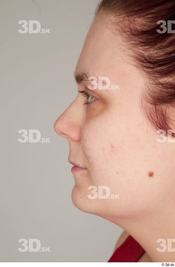 Nose Woman White Casual Overweight Street photo references