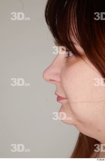 Nose Woman White Casual Overweight Street photo references