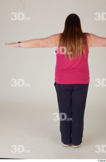 Whole Body Woman T poses White Casual Overweight Standing Street photo references