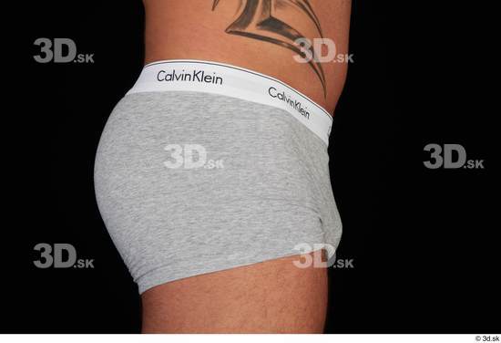 Hips Man White Underwear Muscular Studio photo references