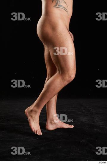 Calf Man White Nude Muscular Studio photo references