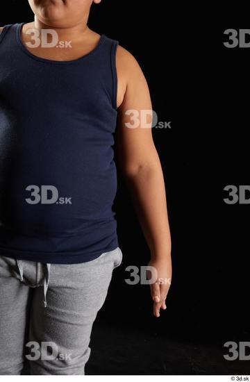 Arm Man White Sports Overweight Top Studio photo references