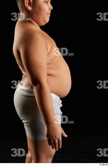 Arm Man White Underwear Overweight Studio photo references