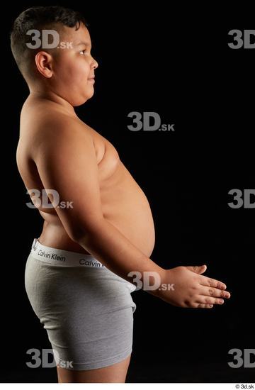 Arm Man White Underwear Overweight Studio photo references