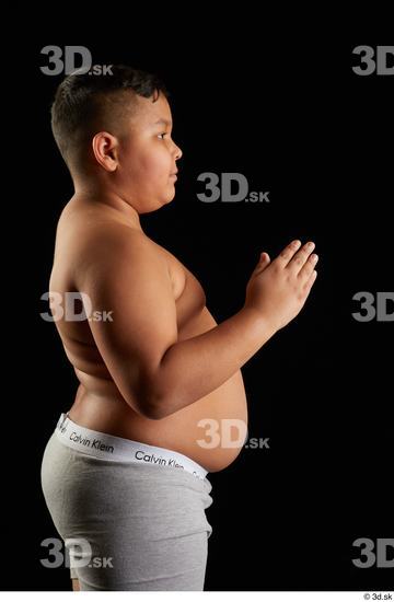 Arm Man White Underwear Overweight Studio photo references