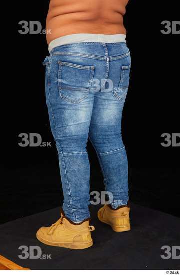 Leg Man White Casual Jeans Overweight Studio photo references