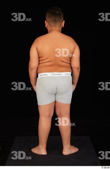 Whole Body Man White Underwear Overweight Standing Studio photo references