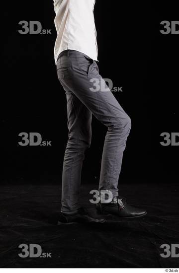 Leg Man White Shoes Trousers Slim Studio photo references