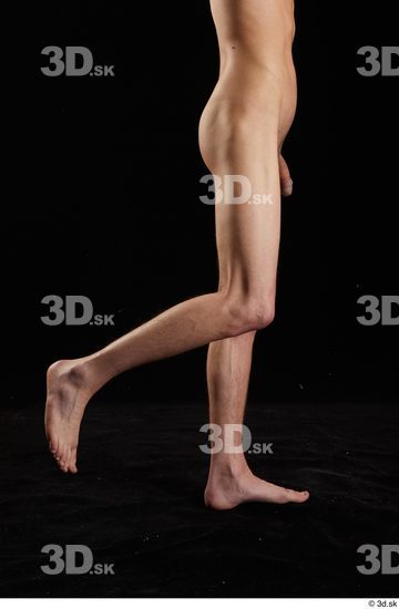 Calf Man White Nude Slim Studio photo references