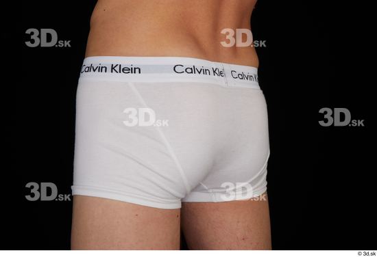 Hips Man White Underwear Slim Studio photo references