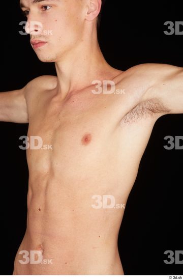 Chest Upper Body Man White Nude Slim Studio photo references