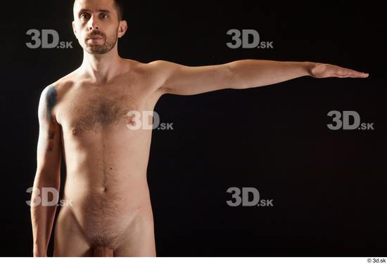 Arm Man White Nude Slim Studio photo references