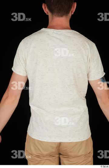 Upper Body Man White Casual Shirt Slim Studio photo references