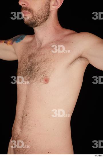 Chest Man White Nude Slim Studio photo references
