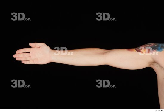 Arm Man White Nude Slim Studio photo references