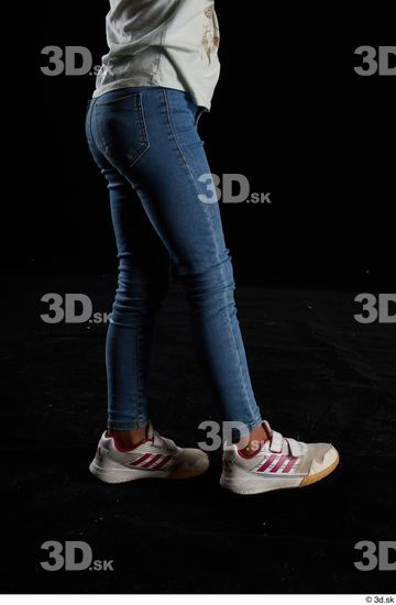 Leg Woman Casual Jeans Slim Studio photo references