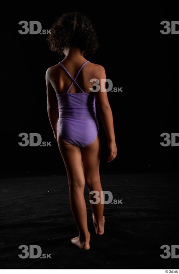 Whole Body Back Woman Swimsuit Slim Walking Studio photo references