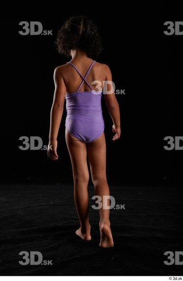 Whole Body Back Woman Swimsuit Slim Walking Studio photo references