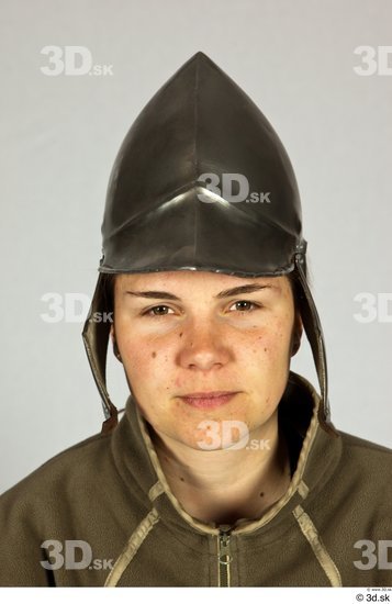 Head Woman White Historical Helmet Costume photo references