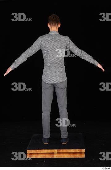 Whole Body Man Trousers Slim Standing Studio photo references