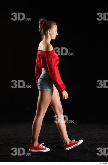 Woman White Slim Female Studio Poses