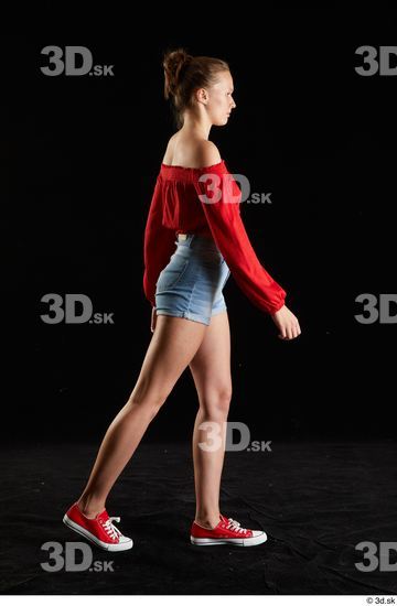 Woman White Slim Female Studio Poses