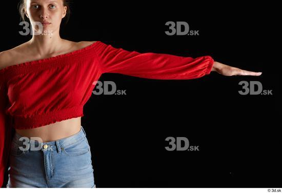 Woman White Slim Female Studio Poses