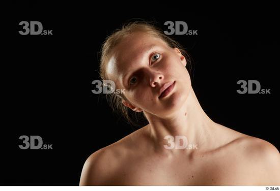 Woman White Slim Female Studio Poses